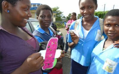 Distribution of pads in school